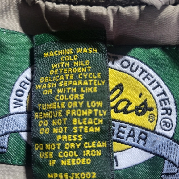 Cabelas Outdoor Gear Fleece Lined Jacket Mens Large Tan Zip Up Warm Lined - Picture 11 of 11